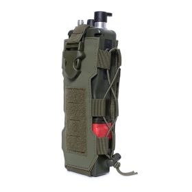 1pc Molle Water Bottle Bag; Travel Camping Hiking Kettle Holder Carrier Pouch; Outdoor Accessories - Green