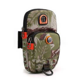 Outdoor Arm Bag; Sports Running Phone Pouch; Women's Nylon Coin Purse With Earphone Hole - Camouflage