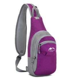 Multifunctional Single Shoulder Backpack For Outdoor Activities - Purple