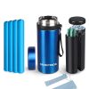 Medication Cooler Box Portable Waterproof Insulin Pen Travel Cooler Bottle For Diabetes Insulated Medicine for Travel - Blue