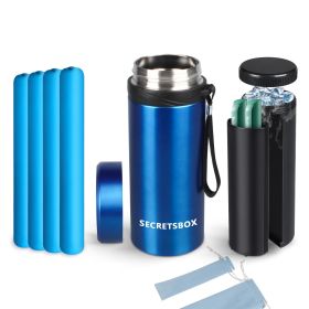 Medication Cooler Box Portable Waterproof Insulin Pen Travel Cooler Bottle For Diabetes Insulated Medicine for Travel - Blue