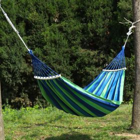 Breathable Hammock with Two Anti Roll Balance Beam - Blue