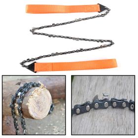 11/33 Teeth Survival Chain Saw Hand ChainSaw Hand Steel Wire Saw Outdoor Wood Cutting Emergency Wire Kits Camping Hiking Tool - 11 Teeth