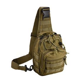 Outdoor Sling Bag Crossbody Pack Chest Shoulder Backpack - Khaki - Mountaineering Bag