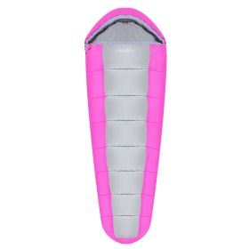 Mummy Sleeping Bag Camping Sleeping Bags for Adults Outdoor Soft Thick Water-Resistant Moisture-proof - Pink