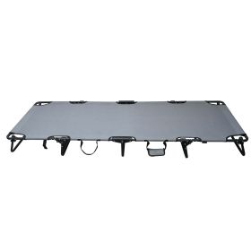 Camping Folding with Easy Setup Cot, Gray Color, Adult, Open Size 75.6 in x 25 in x 8.46in - Gray