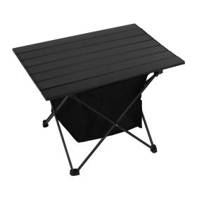 Foldable Camping Table With Storage Basket Rustproof Portable Aluminum Alloy Roll-Up Camping Table - M