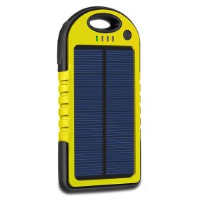 10000mAh Portable Fast Charging Power Bank USB Solar Charging with Flashlight For iPhone Xiaomi Android - Black