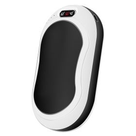 Portable Hand Warmer 10000mAh Power Bank Rechargeable Pocket Warmer Double Sided Heating 3 Temperature Adjustment - Black