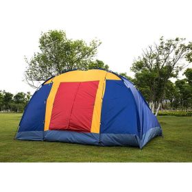 Bosonshop Outdoor 8 Person Camping Tent Easy Set Up Party Large Tent for Traveling Hiking With Portable Bag;  Blue - Blue