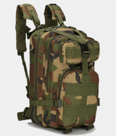 Military 3P Tactical 25L Backpack | Army Assault Pack | Molle Bag Rucksack | Range Bag - Camo