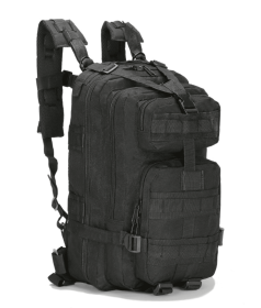 Military 3P Tactical 25L Backpack | Army Assault Pack | Molle Bag Rucksack | Range Bag - Black