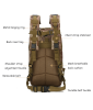 Military 3P Tactical 25L Backpack | Army Assault Pack | Molle Bag Rucksack | Range Bag - Khaki