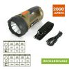 2000 Lumen Dual Source LED Rechargeable Spotlight with 5000 mAh Power Bank, Olive - Green