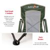 Low Folding Camping Chair, Portable Beach Chairs, Mesh Back Lounger For Outdoor Lawn Beach Camp Picnic - green