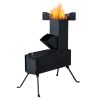 9.44"D x 17"W x 21.3"H Camping rocket stove - as picture