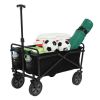 Compact Outdoor Folding Utility Wagon - Black