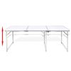 Foldable Camping Table Height Adjustable Aluminum 70.9"x23.6" - White