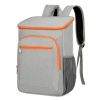 Waterproof Leakproof Thermal Insulated Outdoor Cooler Backpack For Hiking Camping Picnic - Gray/Orange