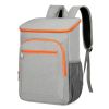 Waterproof Leakproof Thermal Insulated Outdoor Cooler Backpack For Hiking Camping Picnic - Gray/Orange