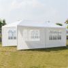 Wedding Camping Parking Waterproof Canopy Tent With Spiral Tube - White - 3 x 6 M