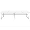 Foldable Camping Table Height Adjustable Aluminum 94.5"x23.6" - White