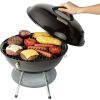 16-in Portable Charcoal Grill - Black