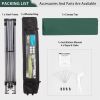 10x10ft Pop Up Canopy Tent Straight Legs Instant Canopy Outdoor With Wheeled Bags - green - powder coated steel frame