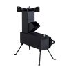 9.44"D x 17"W x 21.3"H Camping rocket stove - as picture
