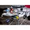 Camp Kitchen Cooking Stand with Three Table Tops - White