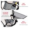 Low Folding Camping Chair, Portable Beach Chairs, Mesh Back Lounger For Outdoor Lawn Beach Camp Picnic - grey