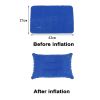 Portable Fold Inflatable Air Pillow Outdoor Travel Sleeping Camping PVC Neck Stretcher Backrest Plane Comfortable Pillow - G911C-red - 43X27cm
