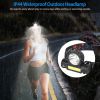 LED Headlight Super Bright Head Torch USB Rechargeable Headlamp  - Black