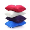 Portable Fold Inflatable Air Pillow Outdoor Travel Sleeping Camping PVC Neck Stretcher Backrest Plane Comfortable Pillow - G911C-red - 43X27cm