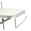 Camp Kitchen Cooking Stand with Three Table Tops - White