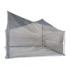 Tarp Shed, 9' x 9', with UV Protection and Roll Up Screen Wall - Gray