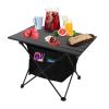 Foldable Camping Table With Storage Basket Rustproof Portable Aluminum Alloy Roll-Up Camping Table - M