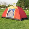 Bosonshop Outdoor 8 Person Camping Tent Easy Set Up Party Large Tent for Traveling Hiking With Portable Bag;  Blue - Red