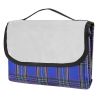 60" x 78" Waterproof Picnic Blanket Handy Mat with Strap Foldable Camping Rug - Blue