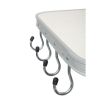 Camp Kitchen Cooking Stand with Three Table Tops - White