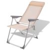 Camping Chairs 2 pcs Cream Aluminum 22"x23.6"x44.1" - Cream