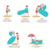 sCamping Inflatable Sofa; Lazy Bag 3 Season Ultralight Down Sleeping Bag; Air Bed; Inflatable Sofa Lounger - Blue