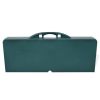 Foldable Camping Table Set with 4 Stools Aluminum Extra Light Green - Green