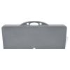 Foldable Camping Table Set with 4 Stools Aluminum Extra Light Gray - Grey