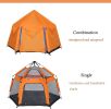 3-4 Person Camping Instant Pop-up Tent, Sun Shelter Waterproof Double Layer 4 Seasons Lightweight Tent for Hiking, Fishing, Beach - KM3508