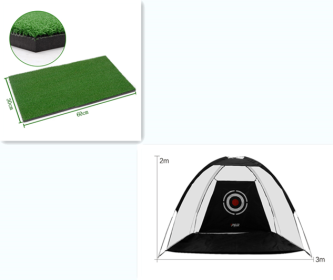 Golf Practice Net Tent Golf Hitting Cage Garden Grassland Practice Tent Golf Training Equipment Mesh Outdoor (Option: 3m Black set)