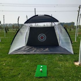 Golf Practice Net Tent Golf Hitting Cage Garden Grassland Practice Tent Golf Training Equipment Mesh Outdoor (Option: Black 180x200cm)